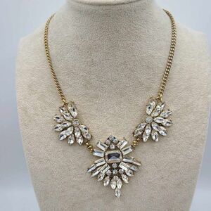 J Crew Clear Crystal Elegant Statement Necklace
